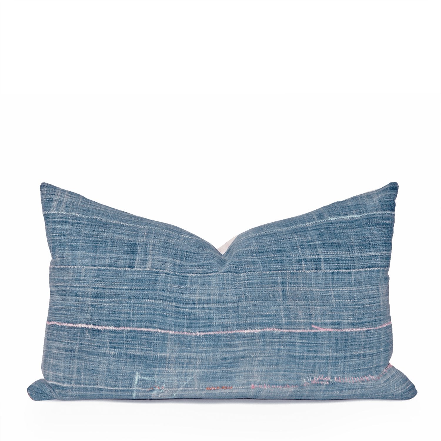 Vintage Indigo & Pastel Accent Pillow