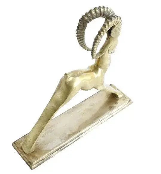 Vintage Mid Century Modern Brass Ibex