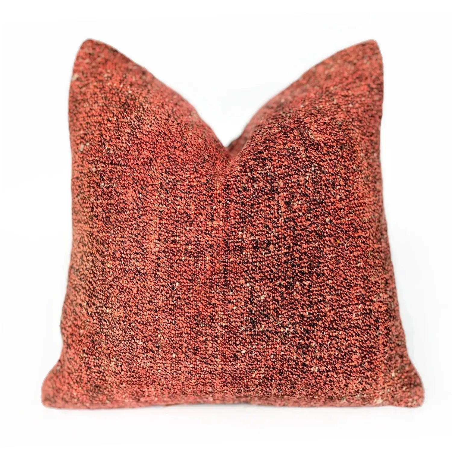 Vintage Red Woven Accent Pillow - accent pillowPillowsredHUNTEDFOX - Vintage Red Woven Accent Pillow - accent pillowPillowsredHUNTEDFOX - red vintage decorative accent pillow with black and white speckle - boho kilim pillow