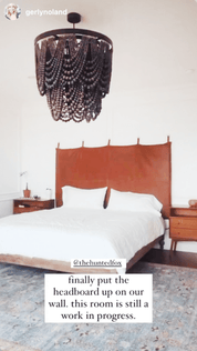 Wall Mount Bed | Classic Brown Leather Hanging Headboard | Queen - BrownclassicfurnitureHUNTEDFOX - Wall Mount Bed | Classic Brown Leather Hanging Headboard | Queen