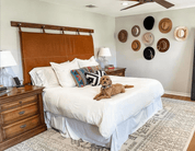 Wall Mount Bed | Classic Brown Leather Hanging Headboard | XL King | Wyoming & Alaskan King - BrownfurnitureheadboardHUNTEDFOX - Wall Mount Bed | Classic Brown Leather Hanging Headboard | XL King | Wyoming & Alaskan King