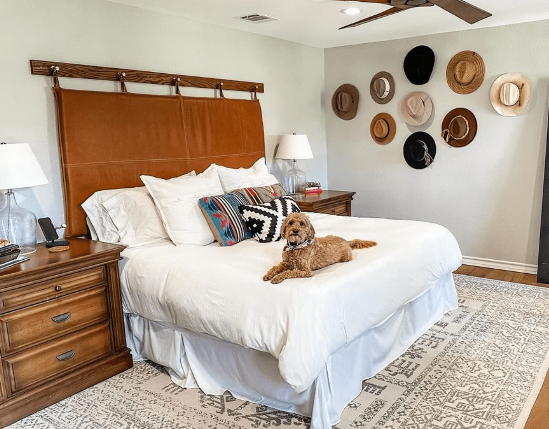 Wall Mount Bed | Classic Brown Leather Hanging Headboard | XL King | Wyoming & Alaskan King - BrownfurnitureheadboardHUNTEDFOX - Wall Mount Bed | Classic Brown Leather Hanging Headboard | XL King | Wyoming & Alaskan King