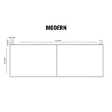 Wall Mount Bed | Classic Tan Aged Leather Hanging Headboard With Straps | Queen - King
