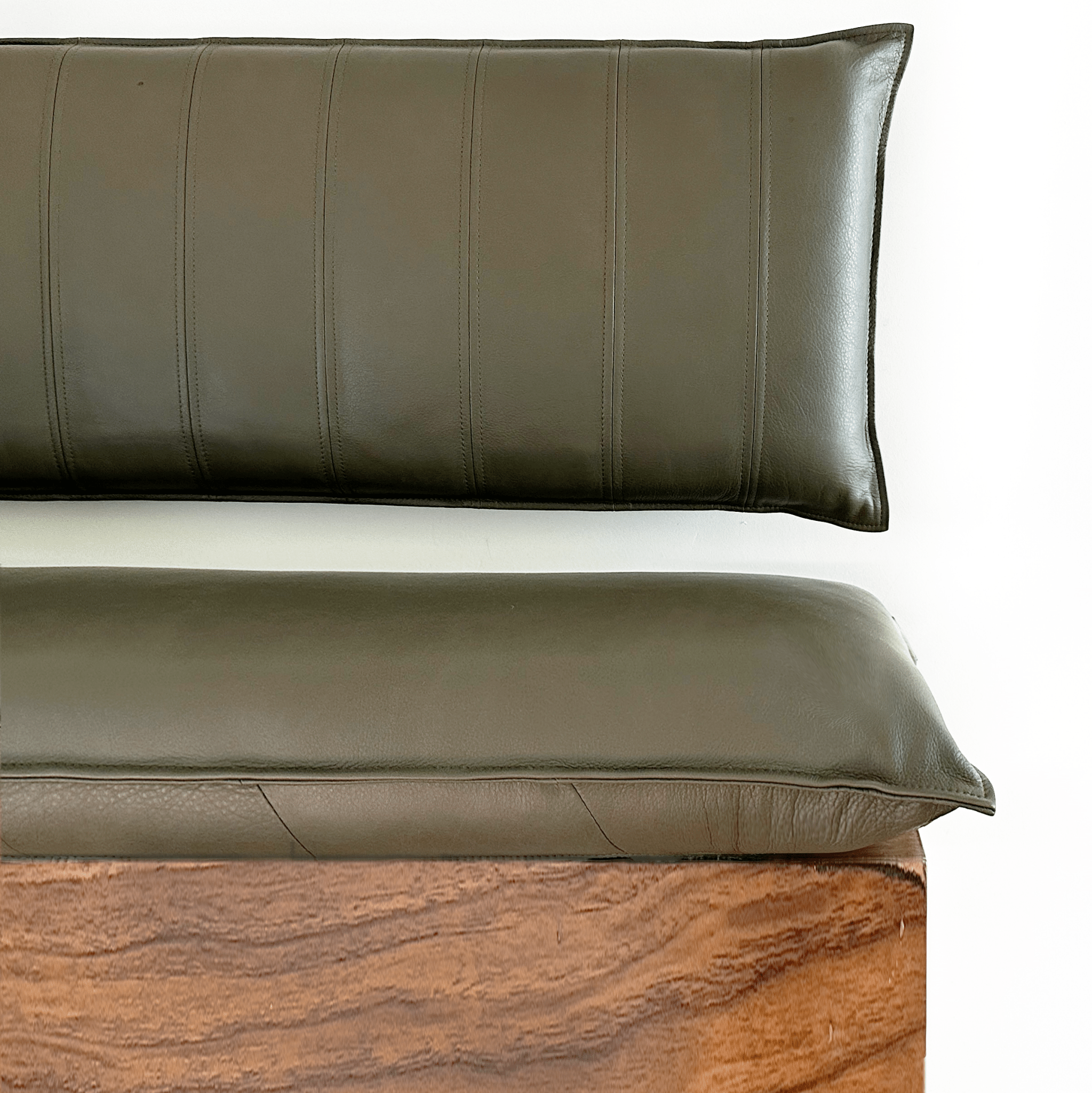 Whiskey Leather Corner Bench with Walnut Legs – Modern Dining - HUNTEDFOX - Whiskey Leather Corner Bench with Walnut Legs – Modern Dining