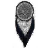 Large Black Boho Dreamcatcher Wall Art - Mystical Home Decor Accent