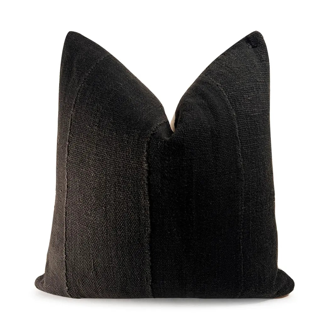Black Textured Accent Pillow - H U N T E D F O X