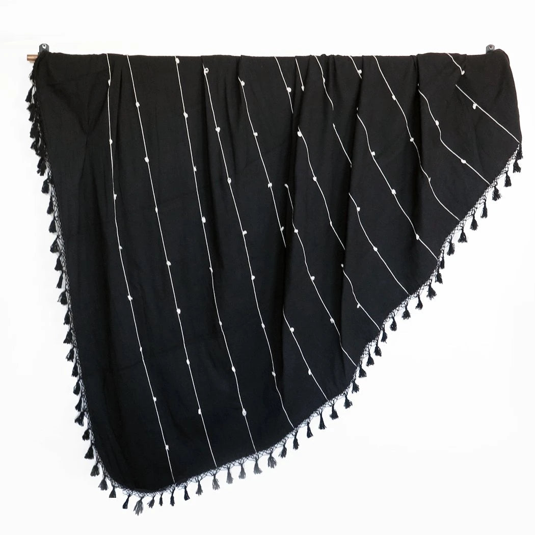Black & White Striped Blanket - H U N T E D F O X