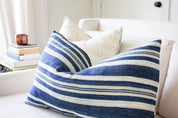 Blue & White Striped Pillow - HUNTEDFOX