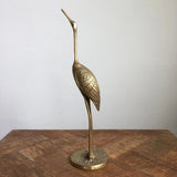Mid Century Brass Heron Bird Figurine
