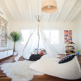 Custom 12' White Linen TeePee