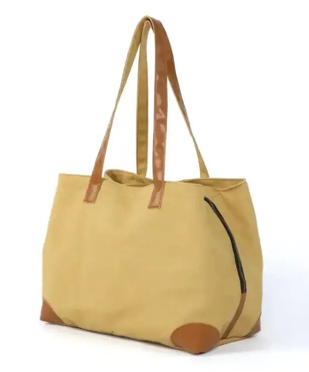 Custom Branded Canvas Bag | Heavy Duty Canvas Bag With Leather Straps - H U N T E D F O X