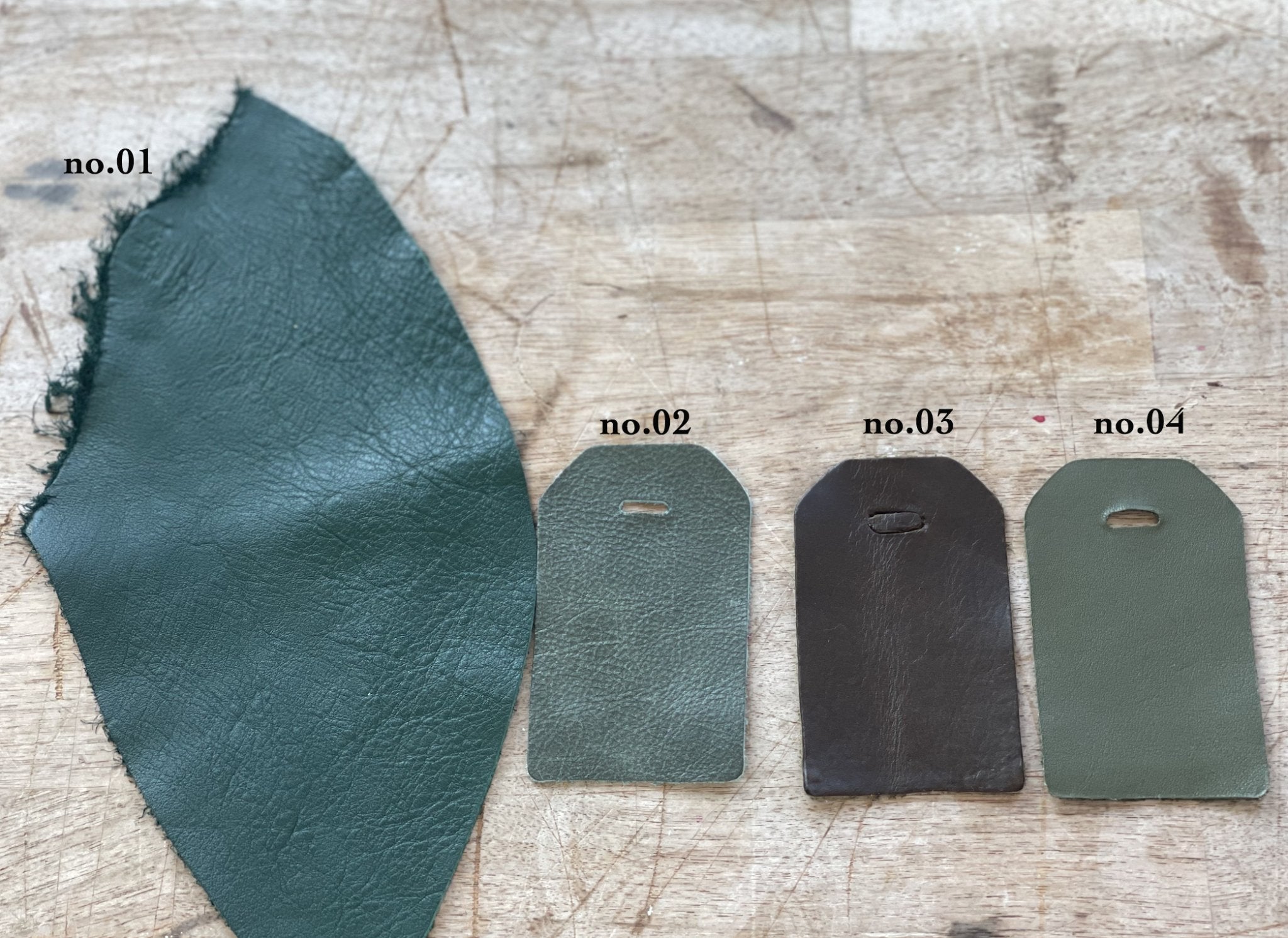 CUSTOM LEATHER | Dark Green x2 full hides @68 sq ft. surface - H U N T E D F O X