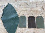 CUSTOM LEATHER | Dark Green x2 full hides @68 sq ft. surface