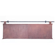 Dark Brown Aged Leather Hanging Headboard with straps - H U N T E D F O X