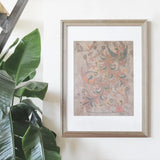 Nursery Decor Orange and Brown Bird Painting