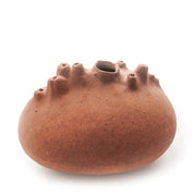 Midcentury Modern Natural Red Clay Ceramic Accent Vessel - Terra Cotta Art - HUNTEDFOX
