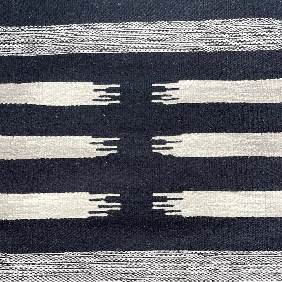 Modern Black and White Striped Throw Pillow Cushion Finger - HUNTEDFOX