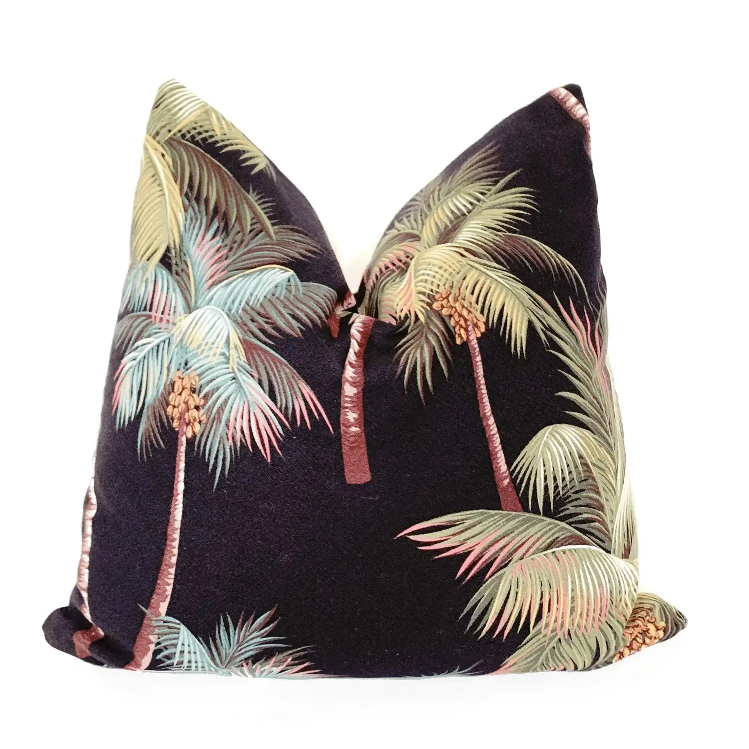 Modern Boho | Neon Palm Tree Queen Lumbar Pillow - HUNTEDFOX