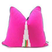 Modern Mexican-Fuschia Pink Diamond Serape Pillow - H U N T E D F O X