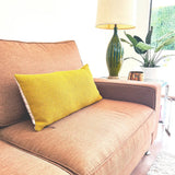 Textured Mustard Yellow Lumbar Pillow