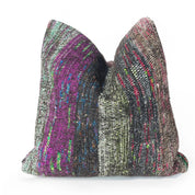 Purple Neon Accent Pillow with rainbow colors