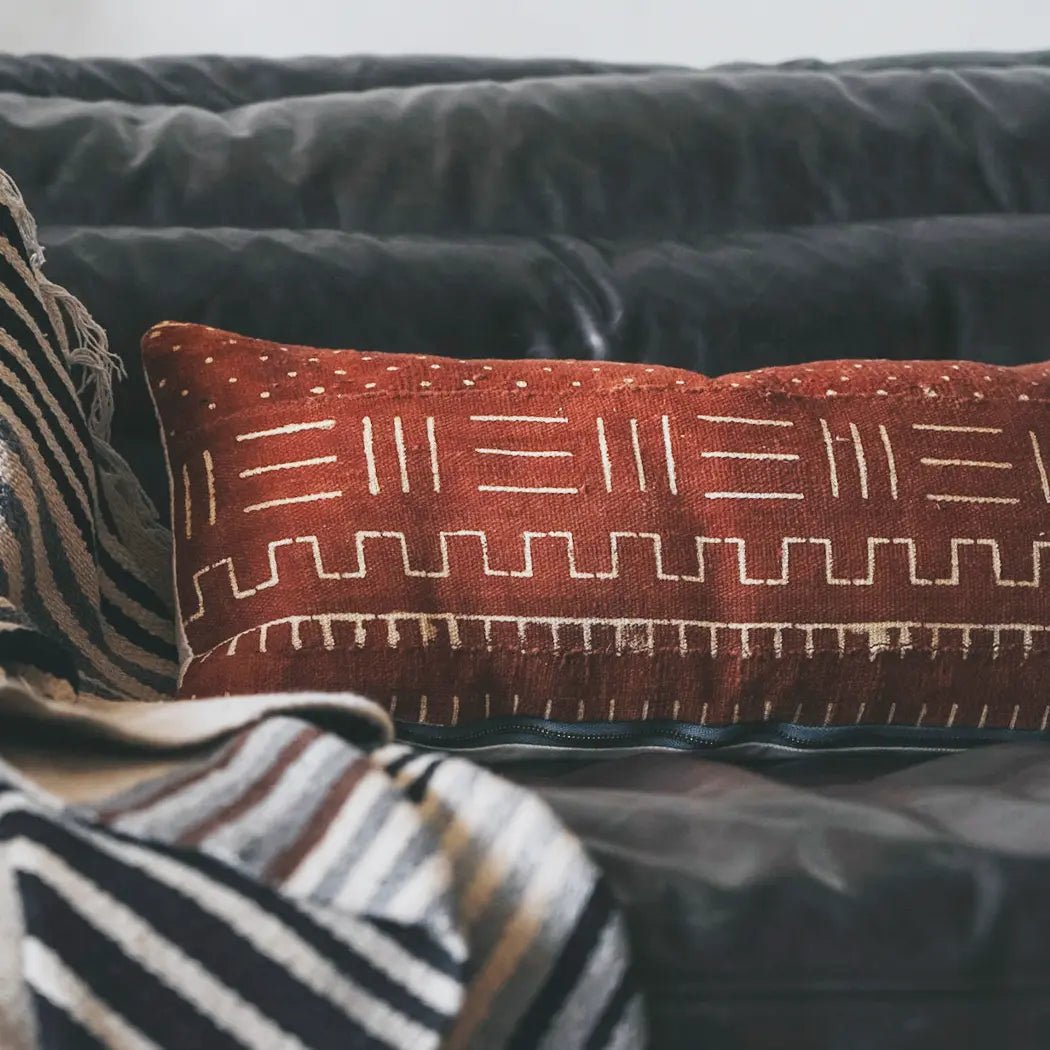 Rust Abstract Chair Lumbar Pillow H U N T E D F O X