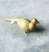 Vintage Brass Pheasant Home Decor Accent
