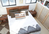 Wax Canvas & Leather Trim Bed Pillow