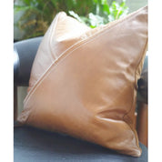 Whiskey Leather Accent Pillow - H U N T E D F O X