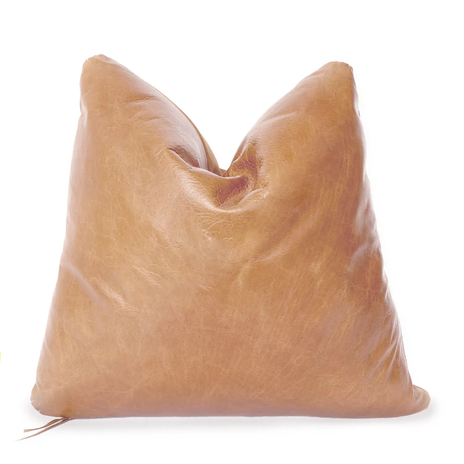 Whiskey Leather Accent Pillow - H U N T E D F O X