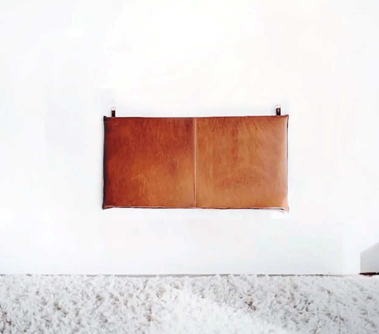 Whiskey Leather Hanging Headboard with Straps - Twin - H U N T E D F O X