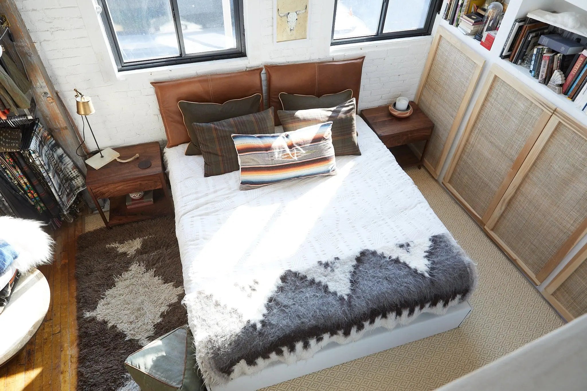 Whiskey Leather Hanging Headboard with Straps - Twin - H U N T E D F O X