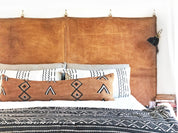 Whiskey Leather Hanging Headboard With Straps - XL KING - H U N T E D F O X