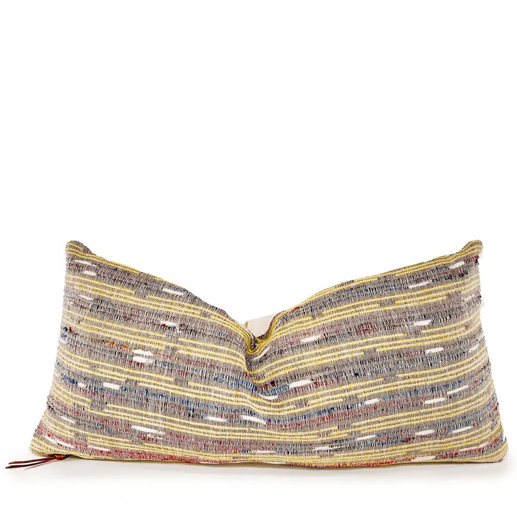 Yellow Rainbow Textured Chair Lumbar - H U N T E D F O X